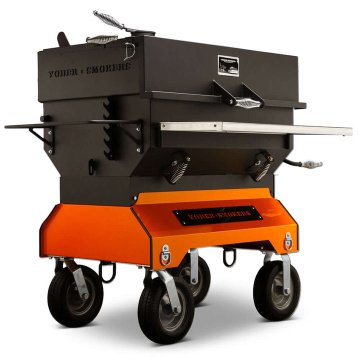 Yoder Smokers Flat Top 24 x 48" Charcoal Grill on Competition Cart