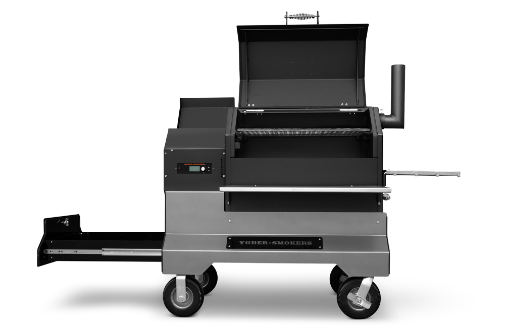 Yoder Smokers YS640s Pellet Grill on Competition Cart with Storage Drawer