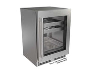 Perlick G5 Luxe 24" Beverage Center, glass door with stainless overlay and handle