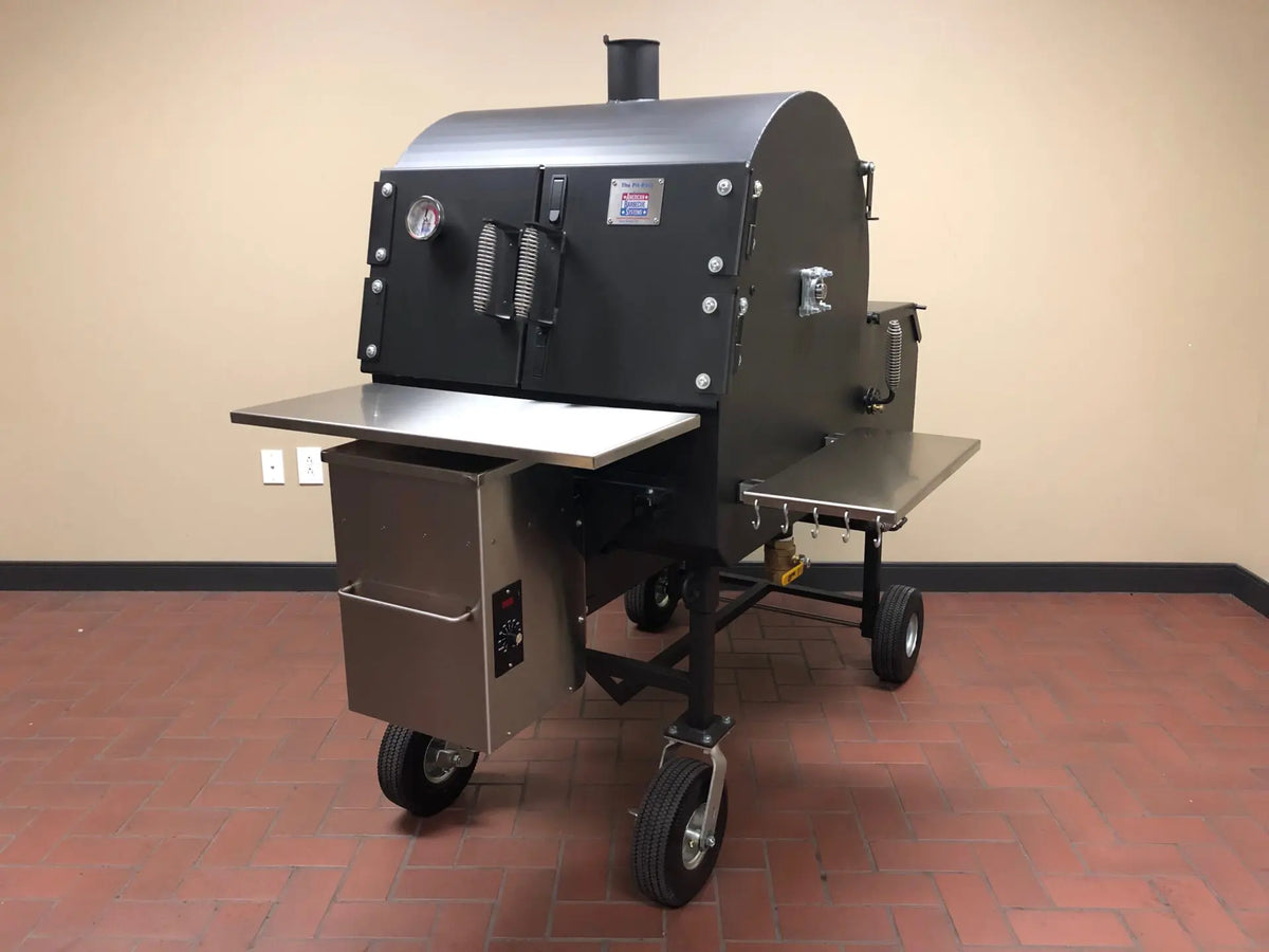 American Barbecue Systems Pit-Boss with Stainless Rotisserie Smoker and Pellet System