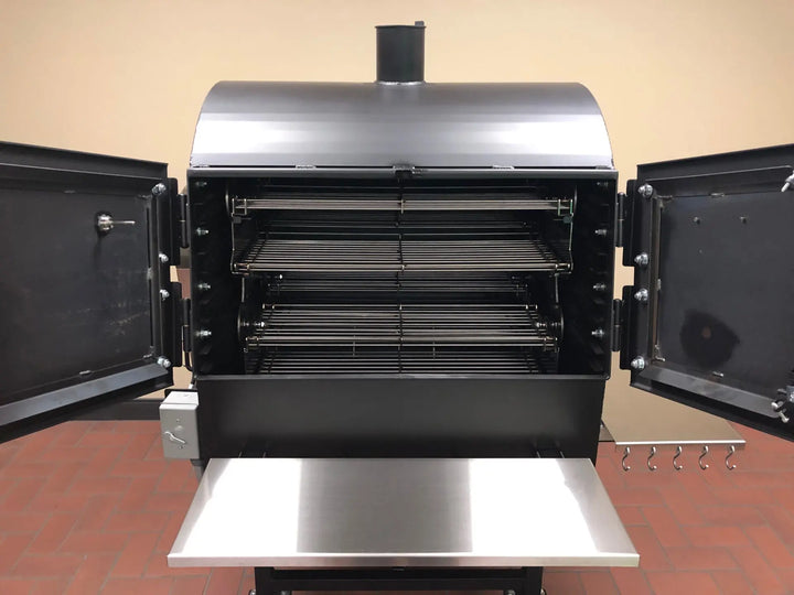 American Barbecue Systems Pit-Boss with Stainless Rotisserie Smoker and Pellet System