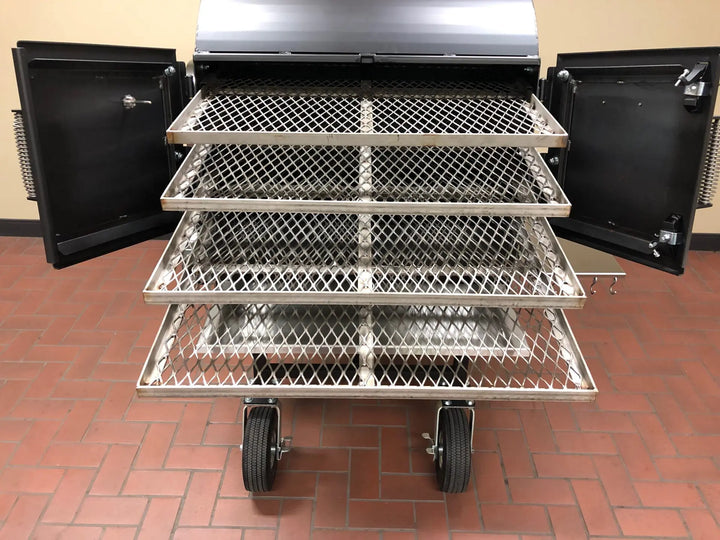 American Barbecue Systems Pit-Boss Smoker with Stainless Steel Flat Racks