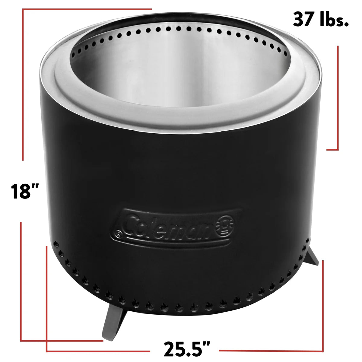 Coleman Cityscapes 25 Smokeless Fire Pit, view 2