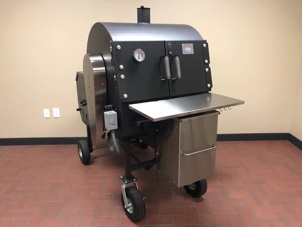 American Barbecue Systems Pit-Boss with Stainless Rotisserie Smoker and Pellet System, view 4
