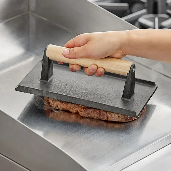 Cast Iron Steak Press & Weight (9