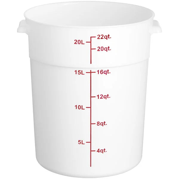 Round White Brine Bucket | 22Qt (5gal)