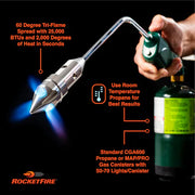 The RocketFire Fire Torch Classic | Black Handle