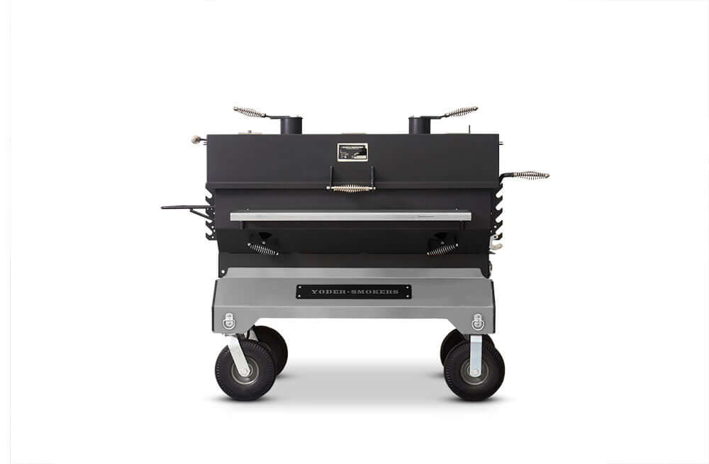 Yoder Smokers Flat Top 24 x 48" Charcoal Grill on Competition Cart