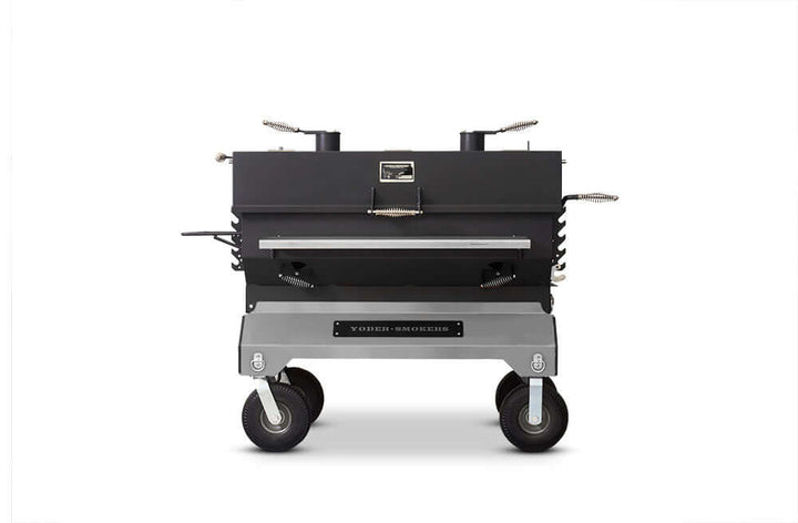 Yoder Smokers Flat Top 24 x 48" Charcoal Grill on Competition Cart