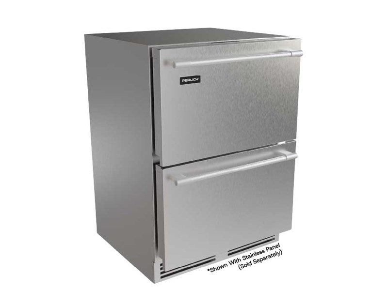 Perlick G5 Luxe 24" Stainless Steel Dual Zone Refrigerator Freezer Drawers