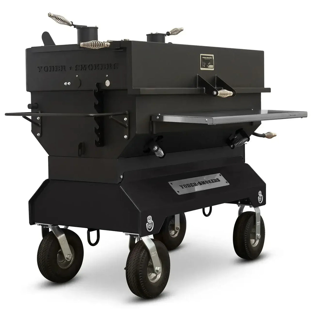 Yoder Smokers Flat Top 24 x 48" Charcoal Grill on Competition Cart