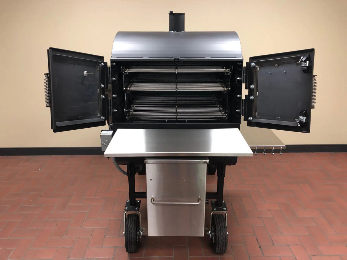 American Barbecue Systems Pit-Boss with Stainless Rotisserie Smoker and Pellet System