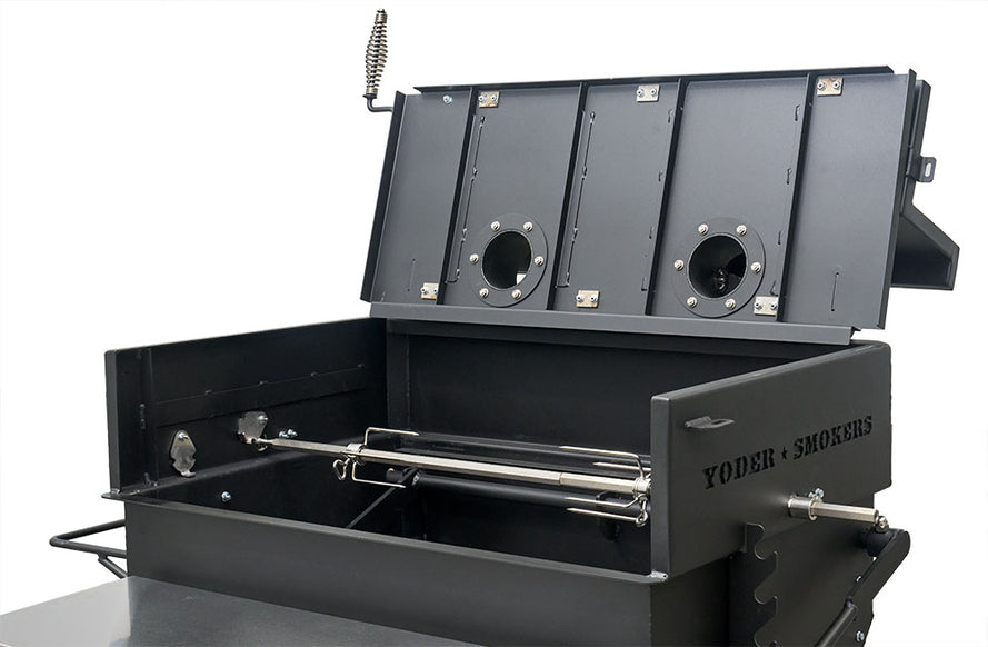 Yoder Smokers Flat Top Charcoal Grill Rotisserie Kit