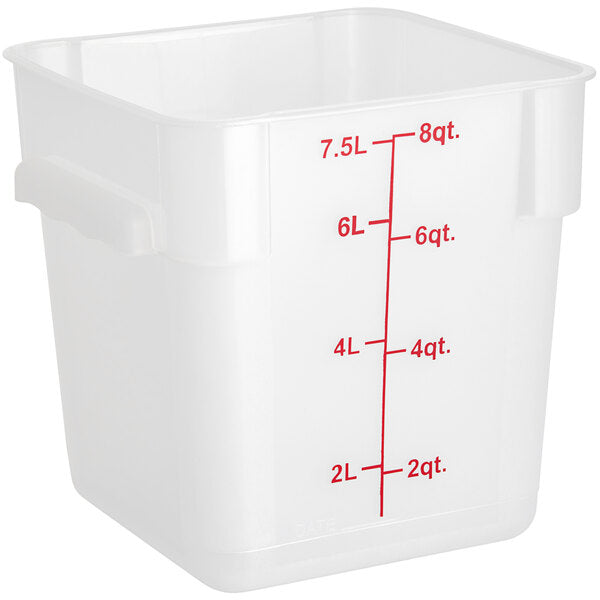 Choice 8 Qt. Translucent Square Food Storage Container