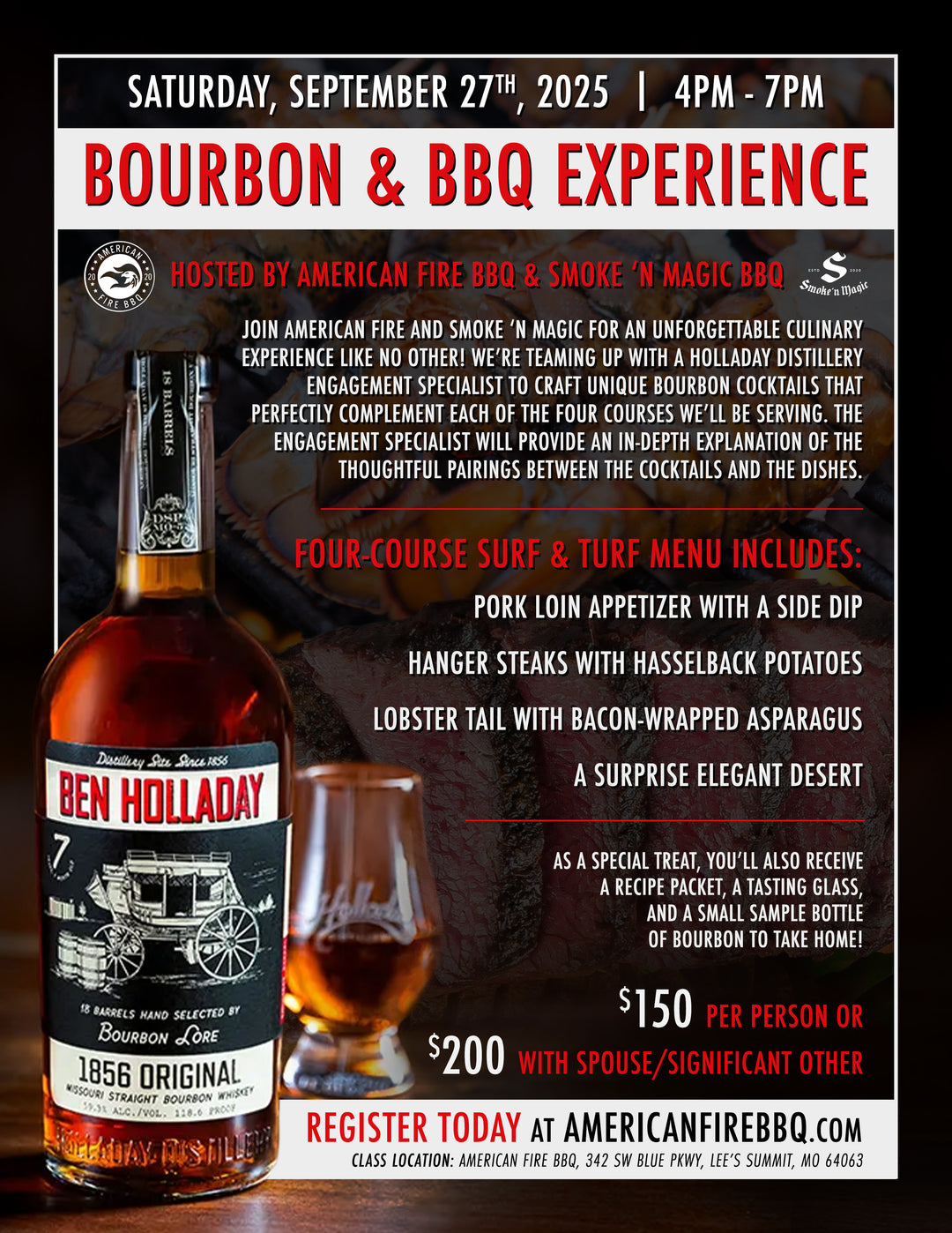 Bourbon & BBQ Experience Cooking Class