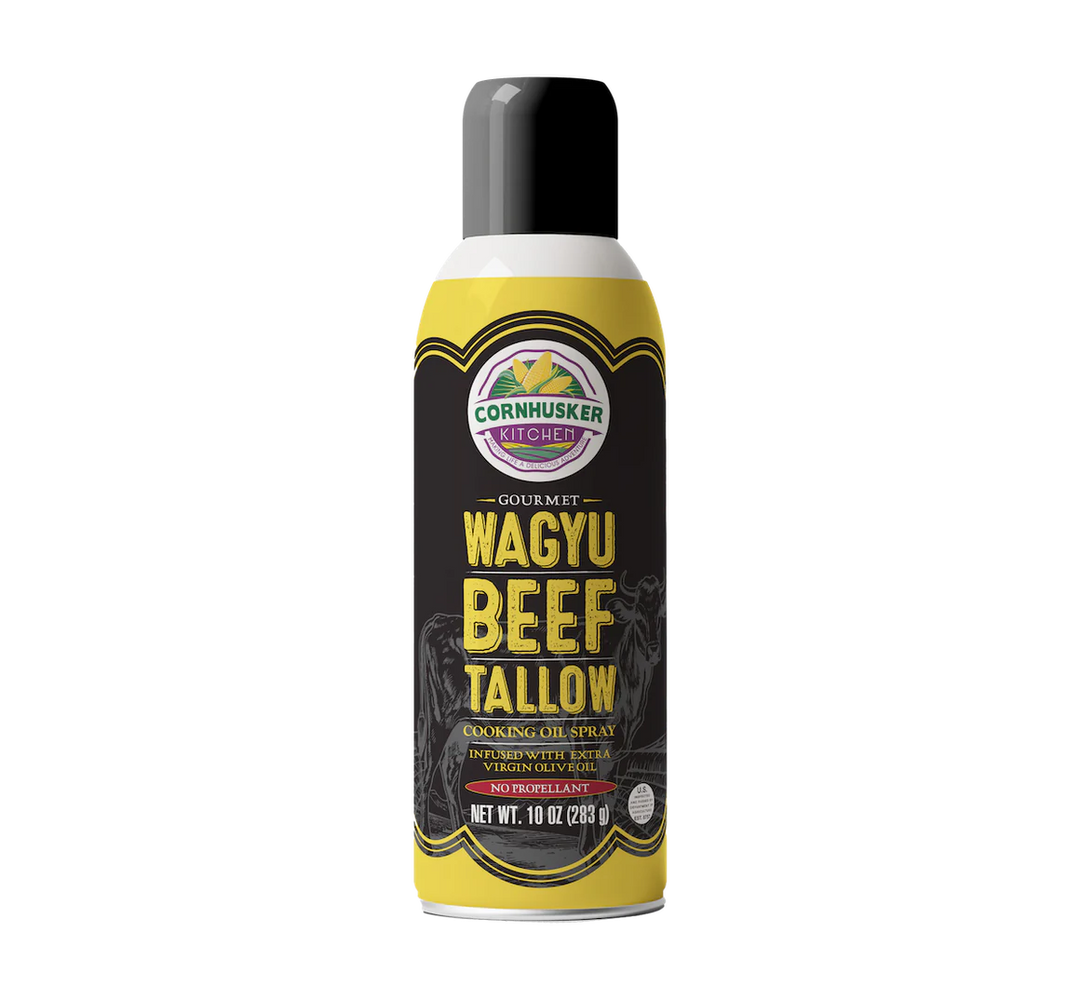 Cornhusker’s Wagyu Beef Tallow Spray – 10oz can for BBQ moisture and flavor
