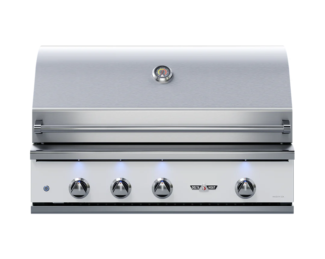 Delta Heat 38" Built-In Gas Grill | White Display Panel
