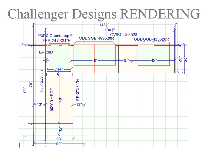 Challenger Custom Outdoor Kitchen Quote 50646REV3 Kyle Haulotte Project