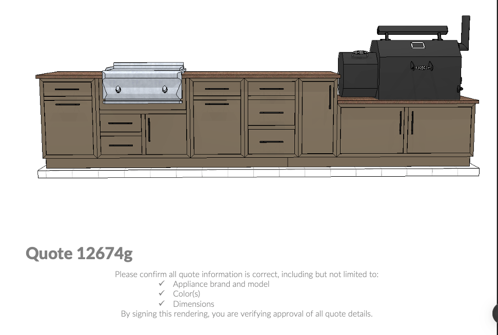 Challenger Custom Outdoor Kitchen Quote 12674g Tyler Angie Carroll Project