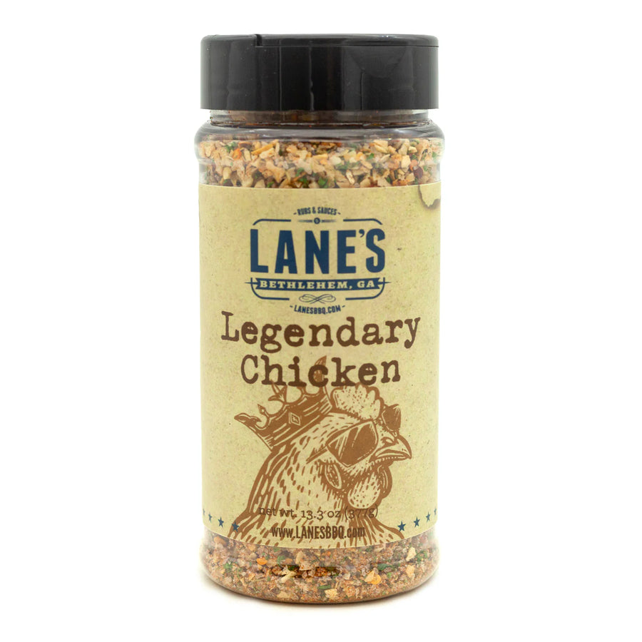 Lane’s Legendary Chicken Rub & Seasoning – all-purpose chicken and poultry rub for grilling, smoking, and oven-baked dishes.