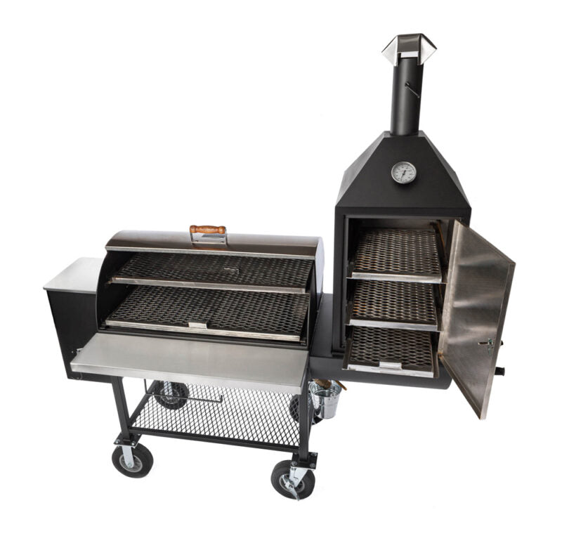 Pitts & Spitts Maverick 1250 W/ Upright Smokebox Pellet Grill