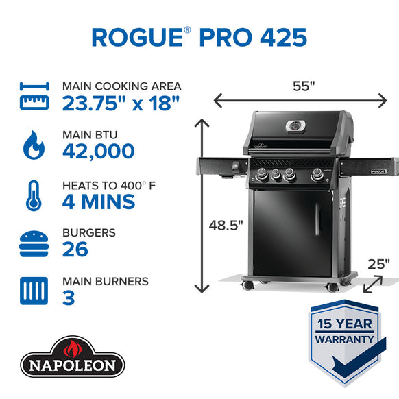 Napoleon Rogue PRO 425 SIB Gas Grill (Black)