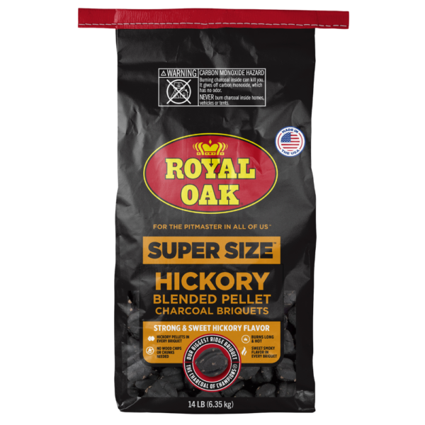 Royal Oak Super Size Hickory Pellet Infused Charcoal Briquettes