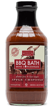 Sweetwater Apple Chipotle BBQ Brine – 16 oz bottle with smoky sweet marinade