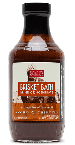 Sweetwater Brisket Bath Brine – 16 oz beef marinade for juicy smoked brisket