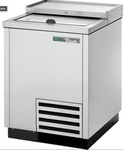 True Commercial Solid Slide Lid Stainless Steel Deep Well Horizontal Bottle Cooler with Hydrocarbon Refrigerant