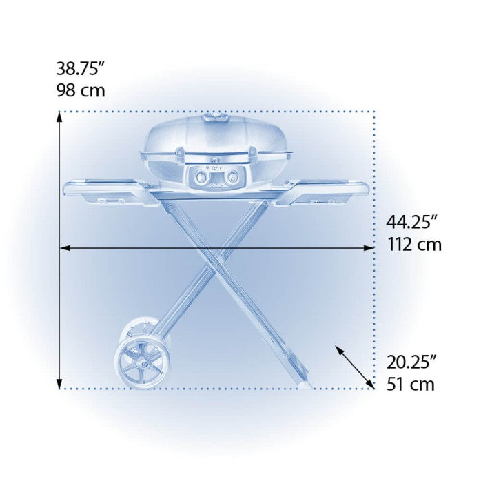 Napoleon Grills TravelQ™ 285X with Scissor Cart, Blue