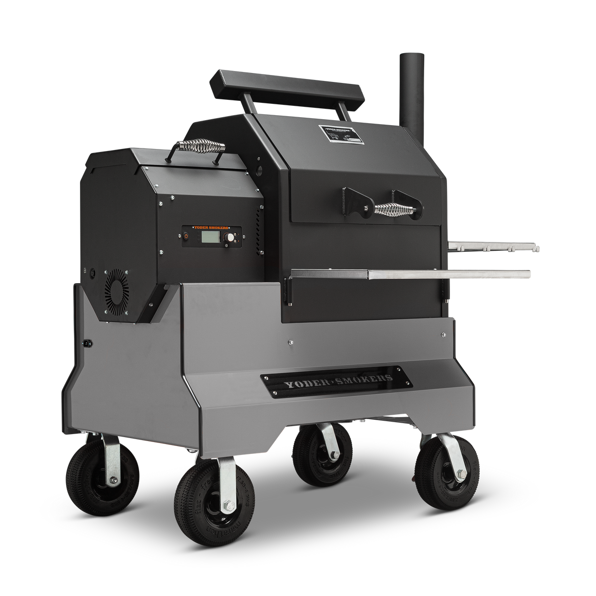 Yoder Smokers YS480S Pellet Grill on Competition Cart