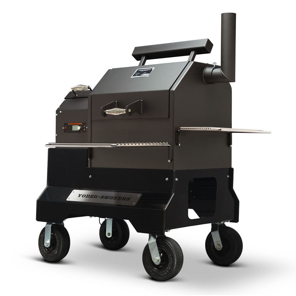 Yoder Smokers YS480S on Competition Cart with Storage Drawer