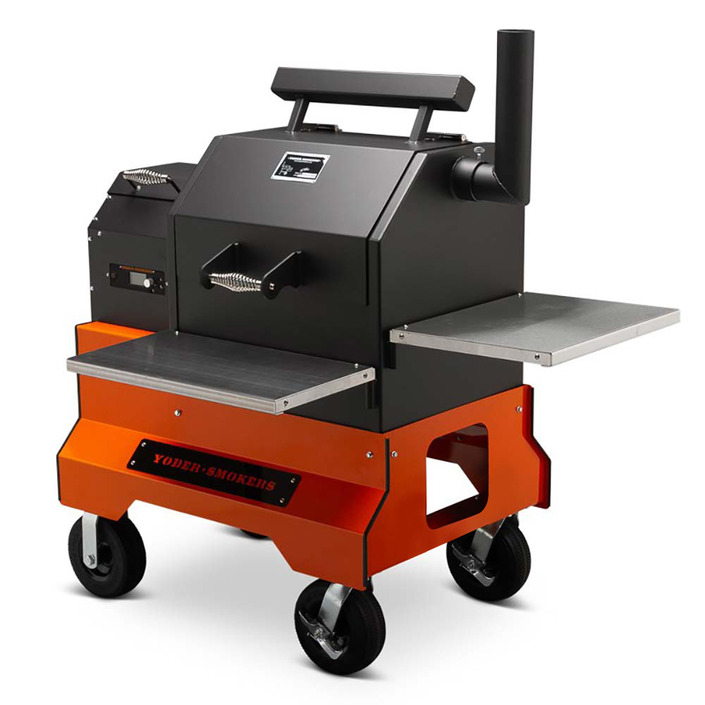 Yoder Smokers YS480S on Competition Cart with Storage Drawer