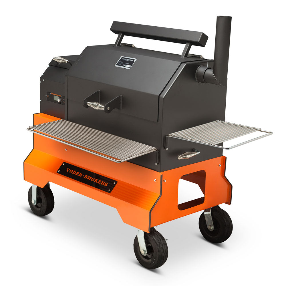 Yoder Smokers YS640s Pellet Grill on Competition Cart with Storage Drawer