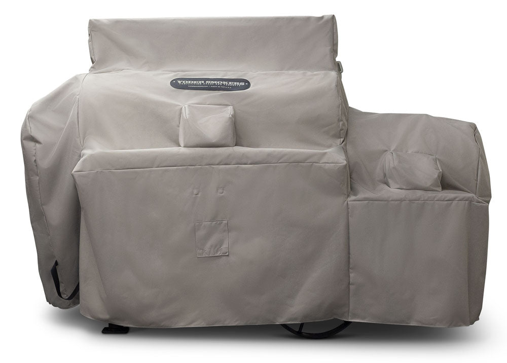 Yoder Smokers Fitted All-Weather Cover with Counterweight for Loaded Wichita