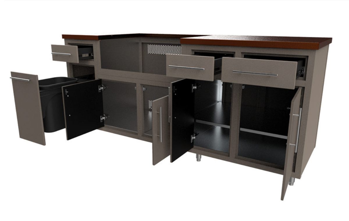Challenger Designs Coastal Series Grill Island Model: COGI-80.875-WGDDDD