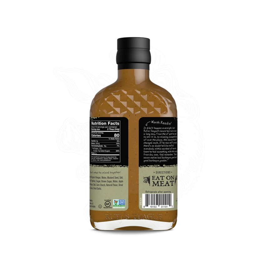Rufus Teague KC Gold Mustard Barbecue Sauce, view 3