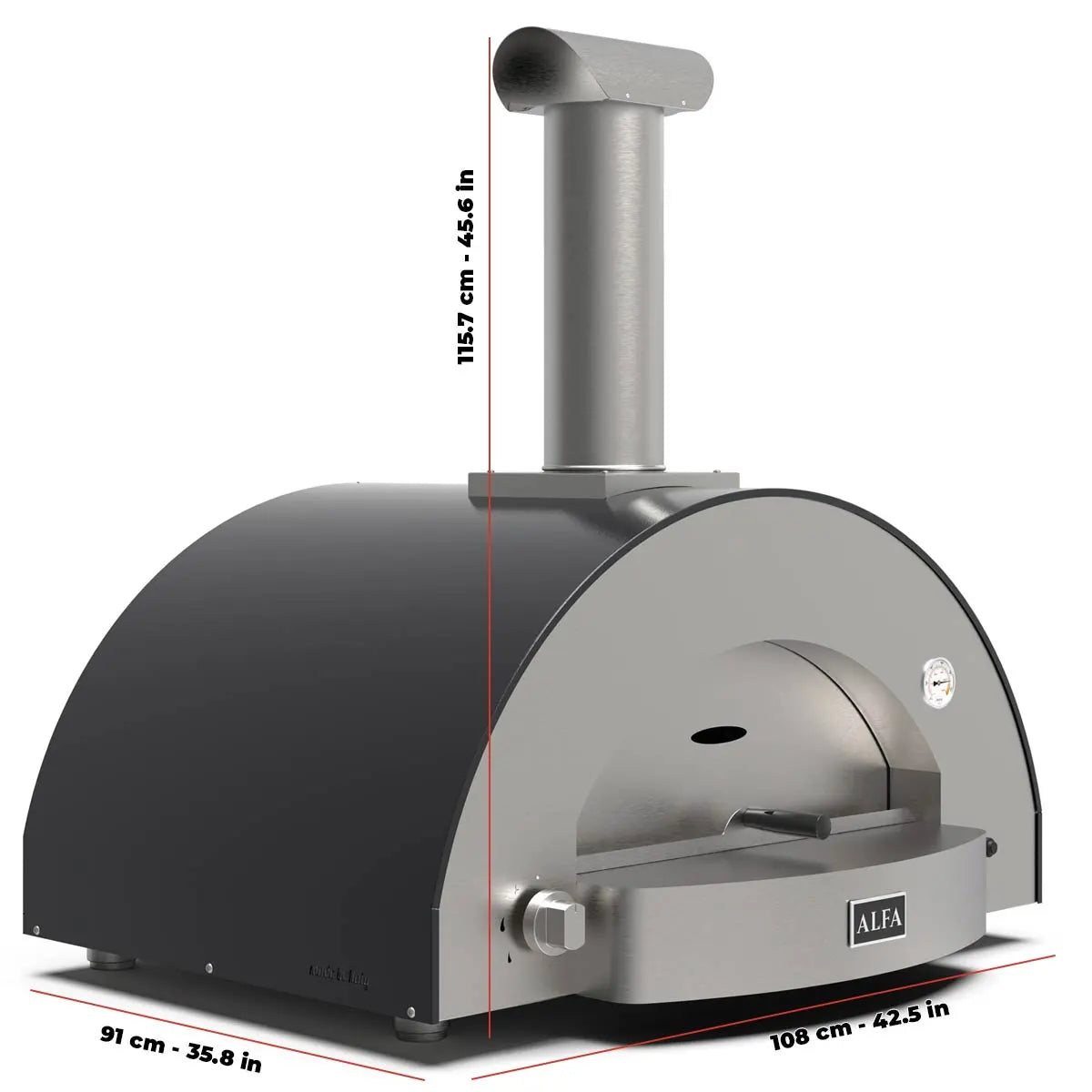 Alfa Classico 4 Pizze Gas Pizza Oven, view 3