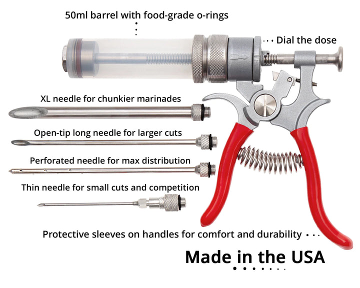 SpitJack Magnum Meat Injector Gun - Complete Kit with Padded Soft Case