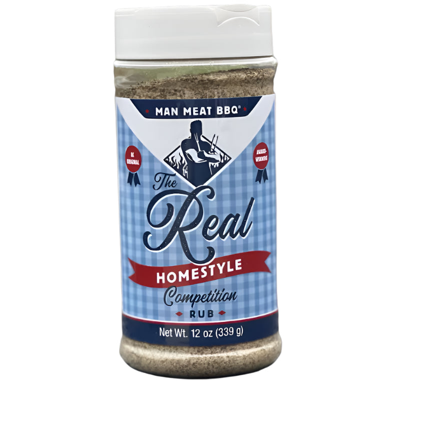 Man Meat BBQ Homestyle Competition Rub - Award-winning BBQ seasoning for ribs, brisket, pork, and chicken