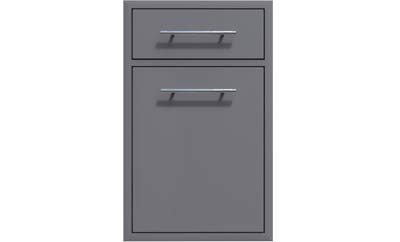 Challenger Designs Canyon Series Waste Bin Pull Out with Drawer Kitchen Cabinet