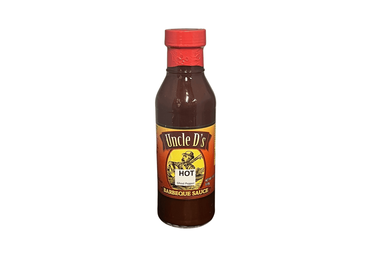 Uncle D's Hot Ghost Pepper BBQ Sauce 18oz