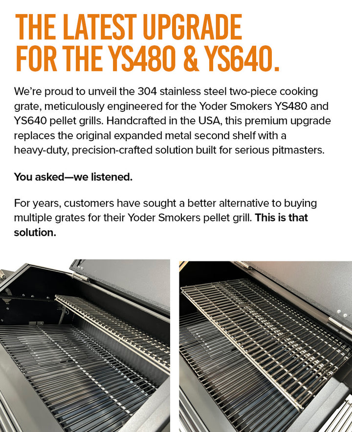 Yoder Smoker YS640 Stainless Steel 2 pc Cooking Grates