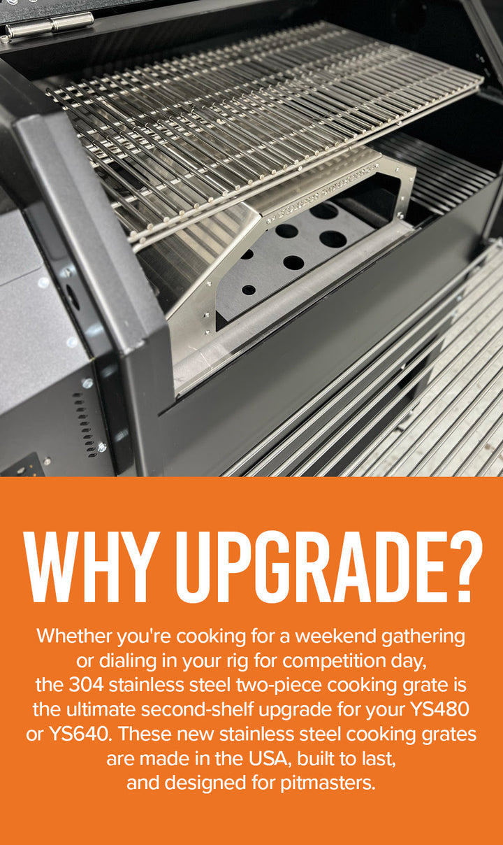 Yoder Smoker YS640 Stainless Steel 2 pc Cooking Grates