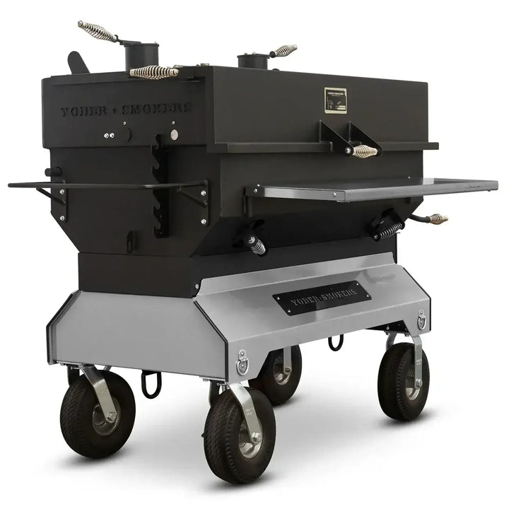 Yoder Smokers Flat Top 24 x 48" Charcoal Grill on Competition Cart