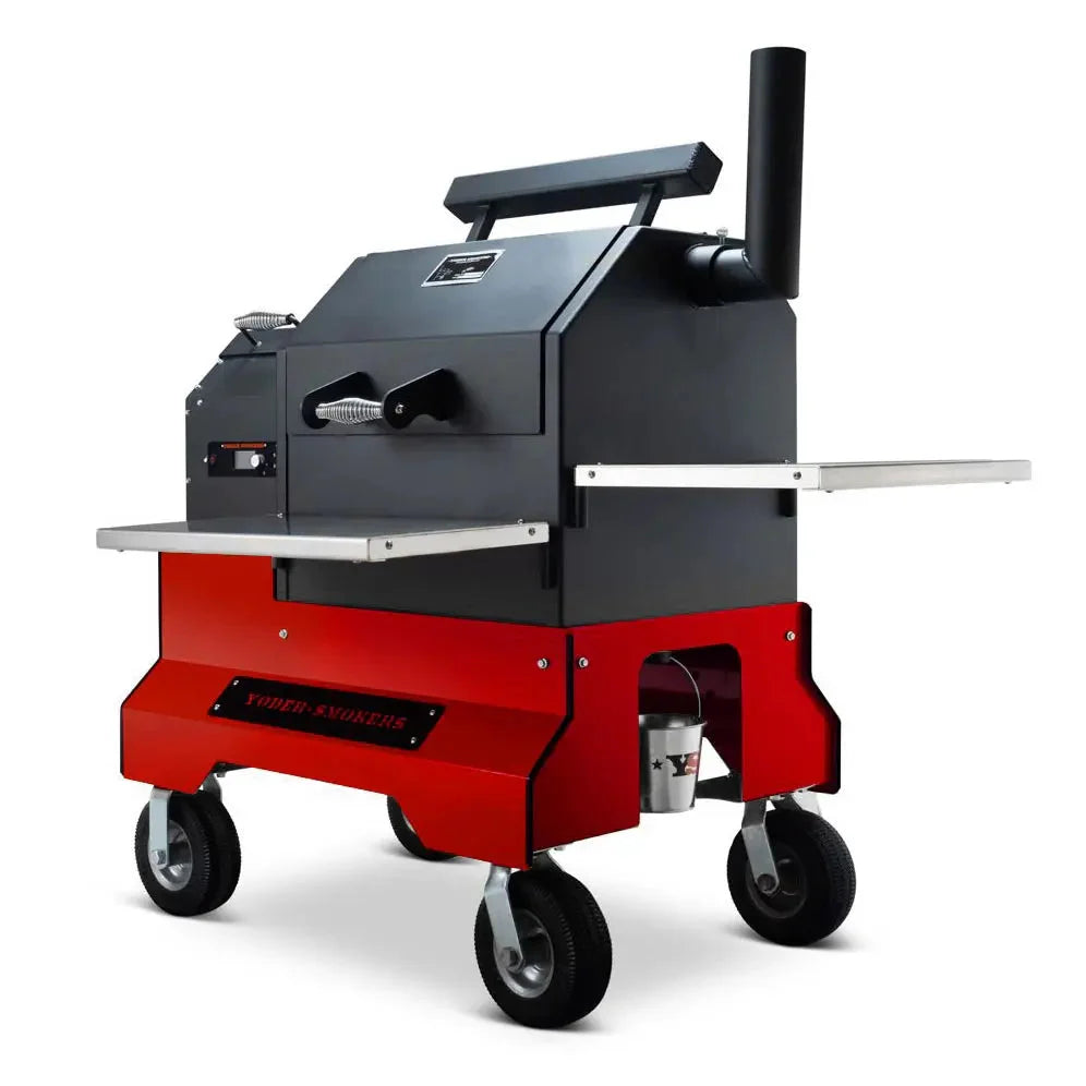 Yoder Smokers YS480S Pellet Grill on Competition Cart