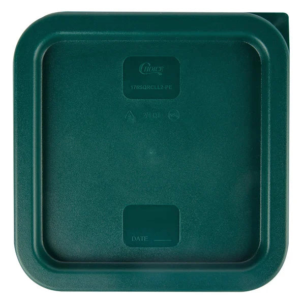 Choice 2-4 qt Green Polyethylene Food Storage Container Lid