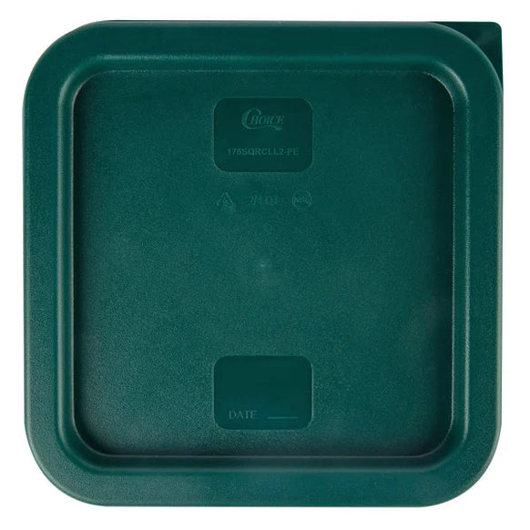Choice 2-4 qt Green Polyethylene Food Storage Container Lid