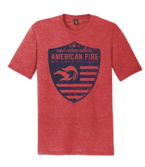 American Fire BBQ Badge Logo Tee